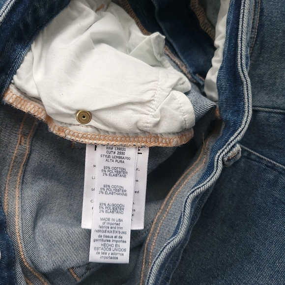 Frame Y2K Le Crop Mini Boot Cut Tear Away Flared Hem Denim Jeans - Picture 4 of 10